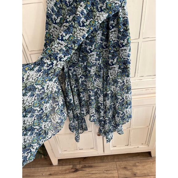 NWT ASTR The Label size medium women’s floral one shoulder midi dress - Picture 3 of 7